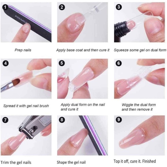 NEW Poly Nail Gel Kit Rainbow Color - Picture 5 of 6